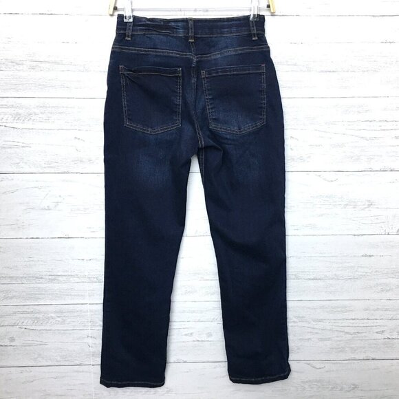 NEW Boden Girls Straight Leg Jeans Dark Wash Stretch size 13 length 28" - Picture 2 of 8